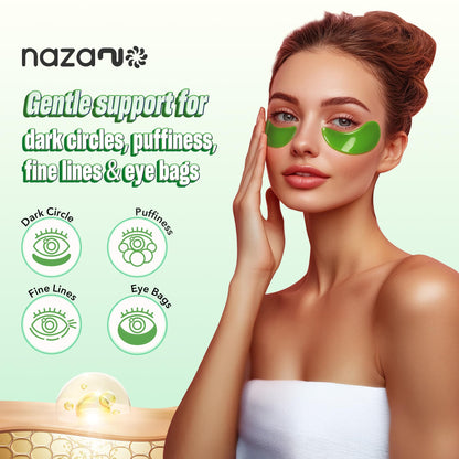 24K Gold Under Eye Patches - 60 Pack for Puffy Eyes, Dark Circles, Bags & Wrinkles with Collagen & Hyaluronic Acid - Eye Care Pads for Daily Skincare (Gold)