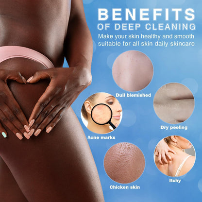 UJFQBH 3 Pieces African Bath Sponge African Net Long Net Bath Sponge Exfoliating Shower Body Scrubber Back Scrubber Skin Smoother,Great for Daily Use (Pink,Yellow,Purple)