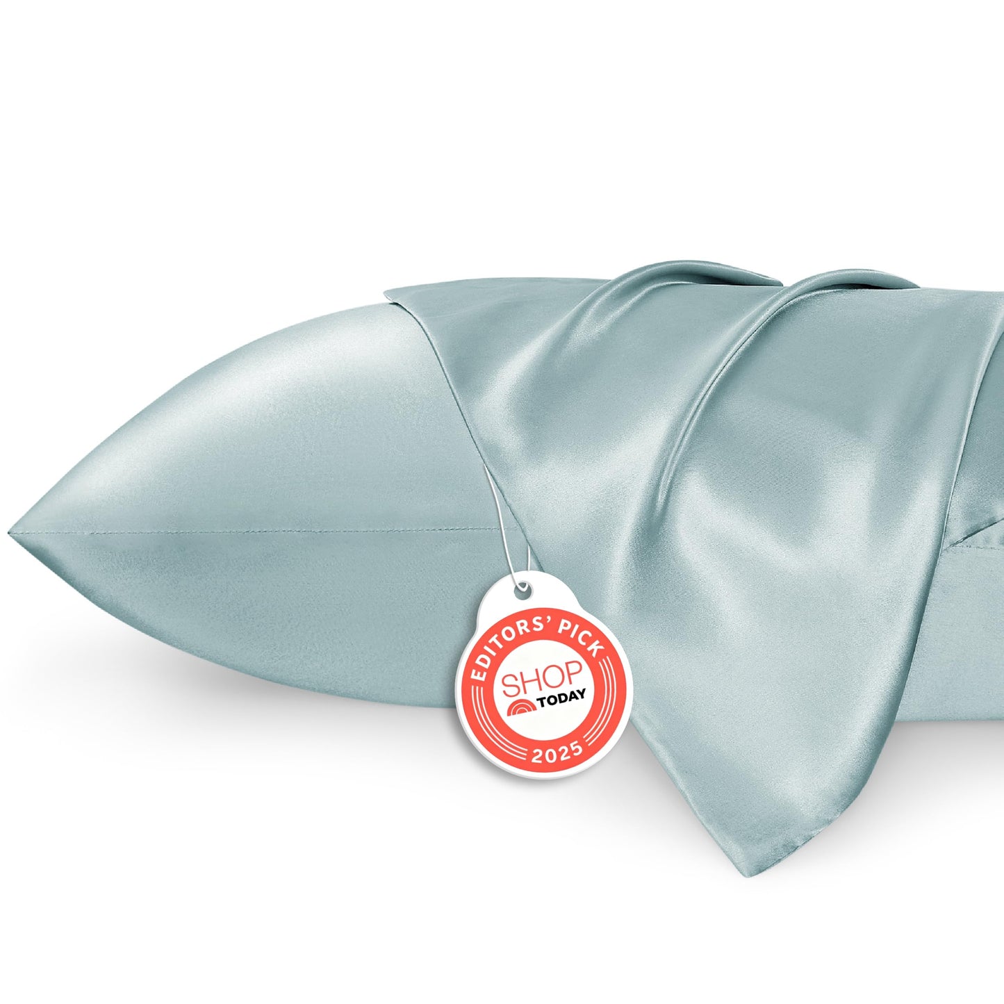 Bedsure Satin Pillowcase, Similar to Silk Pillow Cases Queen Size Set of 2, Cooling Pillow Case Covers with Envelope Closure, Room Decor Valentine Gifts for Women Men, Silver Grey, 20x30 Inches, 2pcs