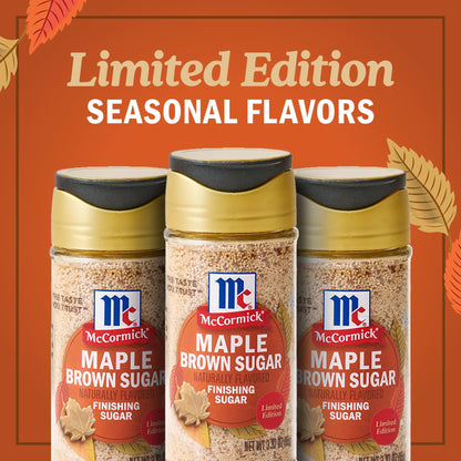 McCormick Finishing Sugar, Pumpkin Spice, Limited Edition, Sweet Blend of Warm Pumpkin Spices, The Perfect Finish for Cookies, Muffins, Pancakes, Bread, and More, 3.66 oz