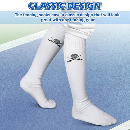5 Pairs Fencing Socks for Men Youth Novelty Christmas Fencer Gifts