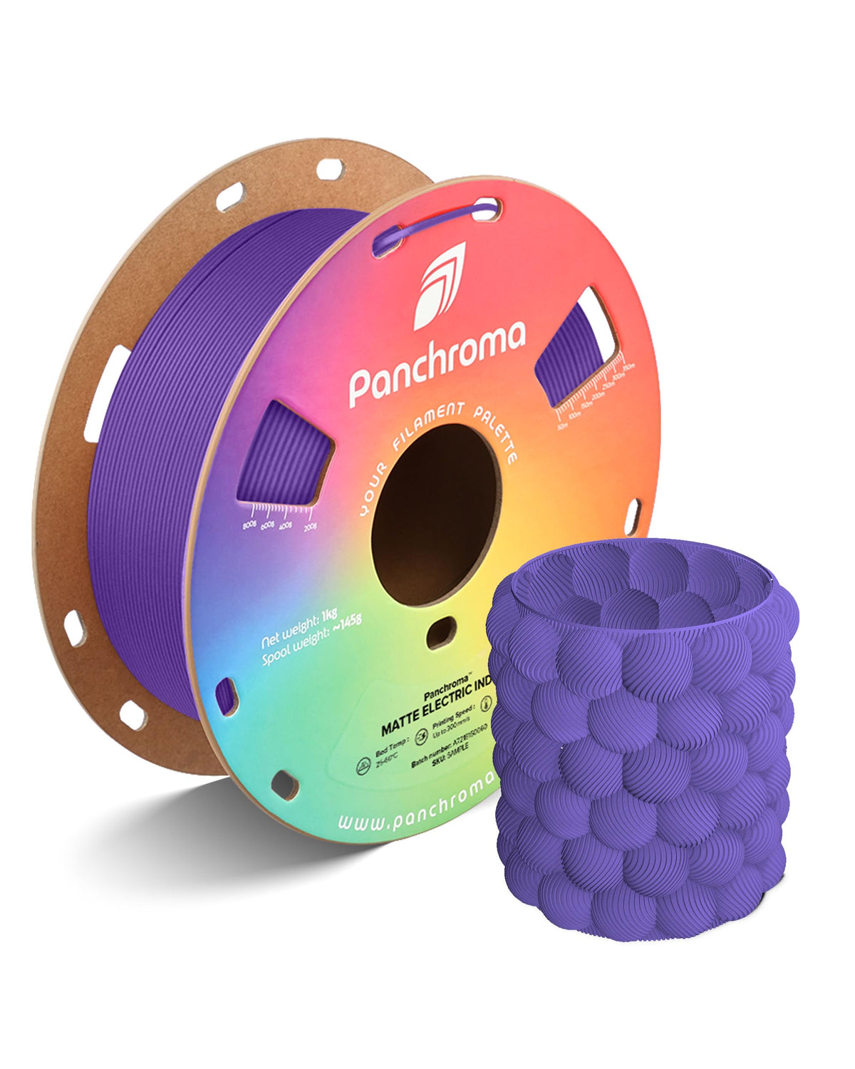 Polymaker Panchroma Matte PLA Filament 1.75mm, 1kg, Charcoal Black