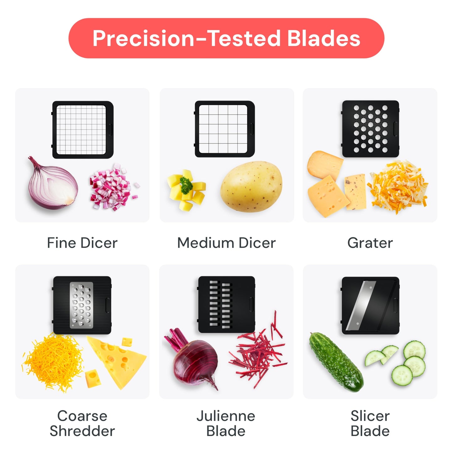 Fullstar Mandoline Slicer for Kitchen - Vegetable Chopper, Onion Potato Food Veggie Fruit Slicer and Cutter with Container, Kitchen Gadgets & Gifts, Home Essentials (10-in-1, White/Black)