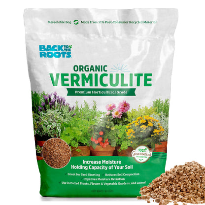 Back to the Roots Organic Worm Castings for Plants, Natural Fertilizer and Soil Enhancer for Gardening, Made in the USA, 5lb