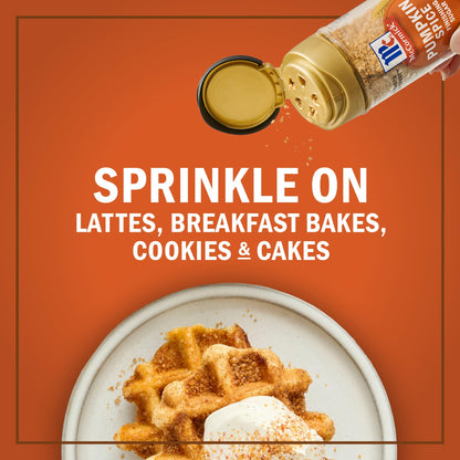 McCormick Finishing Sugar, Pumpkin Spice, Limited Edition, Sweet Blend of Warm Pumpkin Spices, The Perfect Finish for Cookies, Muffins, Pancakes, Bread, and More, 3.66 oz