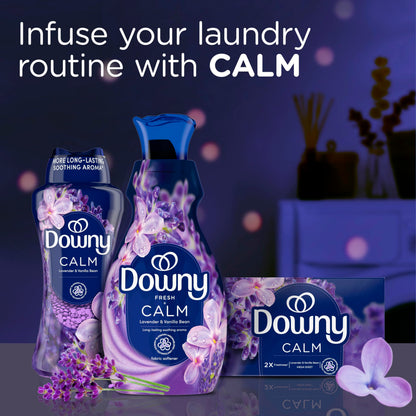 Downy Ultra Soft Fabric Softener Liquid, Calm, Lavender and Vanilla Bean, 56 fl oz, 83 Loads