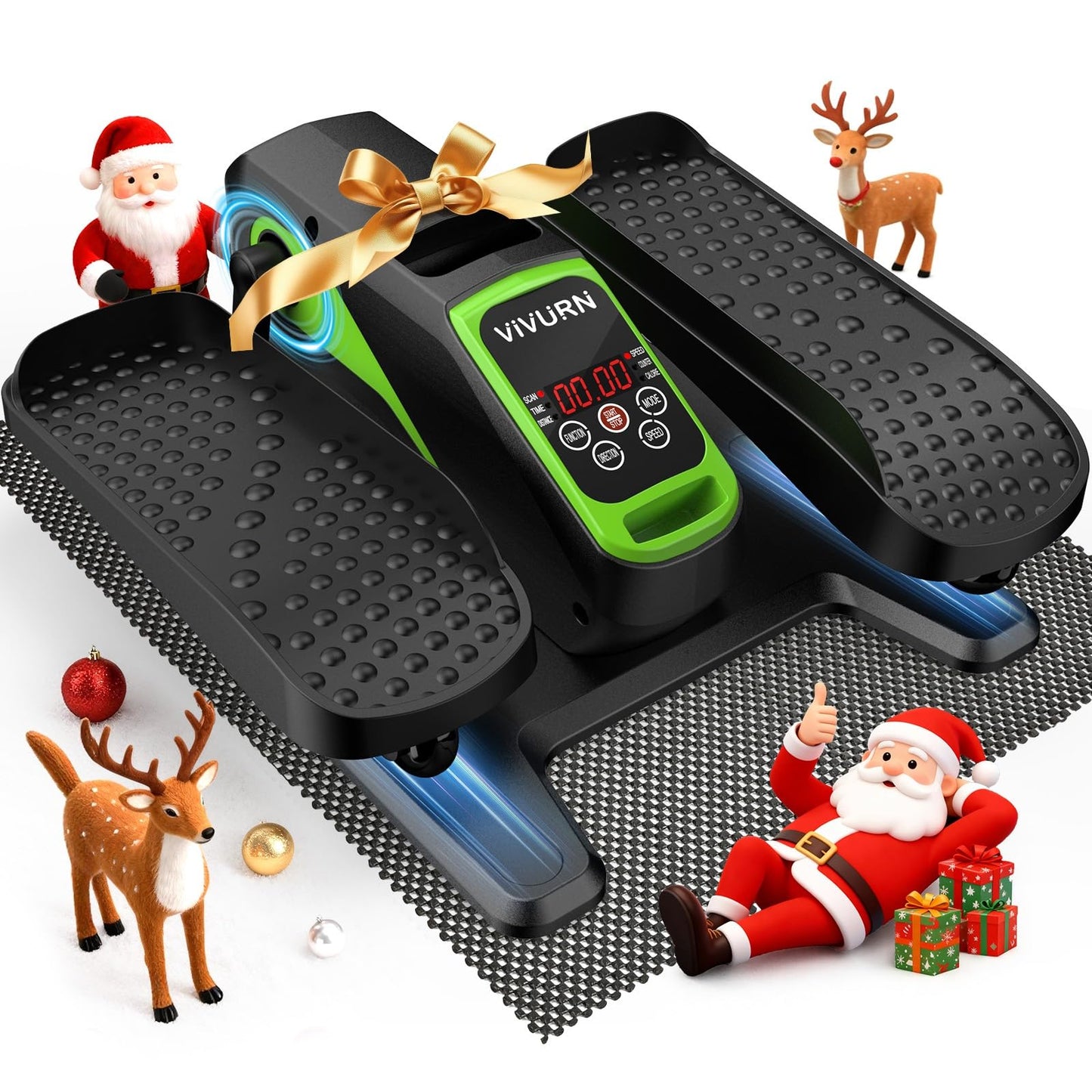 VIVURN-018 Under Desk Elliptical 12 Speed 5 Modes Mini Motorized Leg Exerciser While Sitting for Seniors As Seen on TV with Non-Slip Mat Quiet & Portable Electric Pedal Exerciser for Home and Office