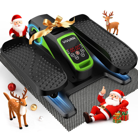 VIVURN-018 Under Desk Elliptical 12 Speed 5 Modes Mini Motorized Leg Exerciser While Sitting for Seniors As Seen on TV with Non-Slip Mat Quiet & Portable Electric Pedal Exerciser for Home and Office