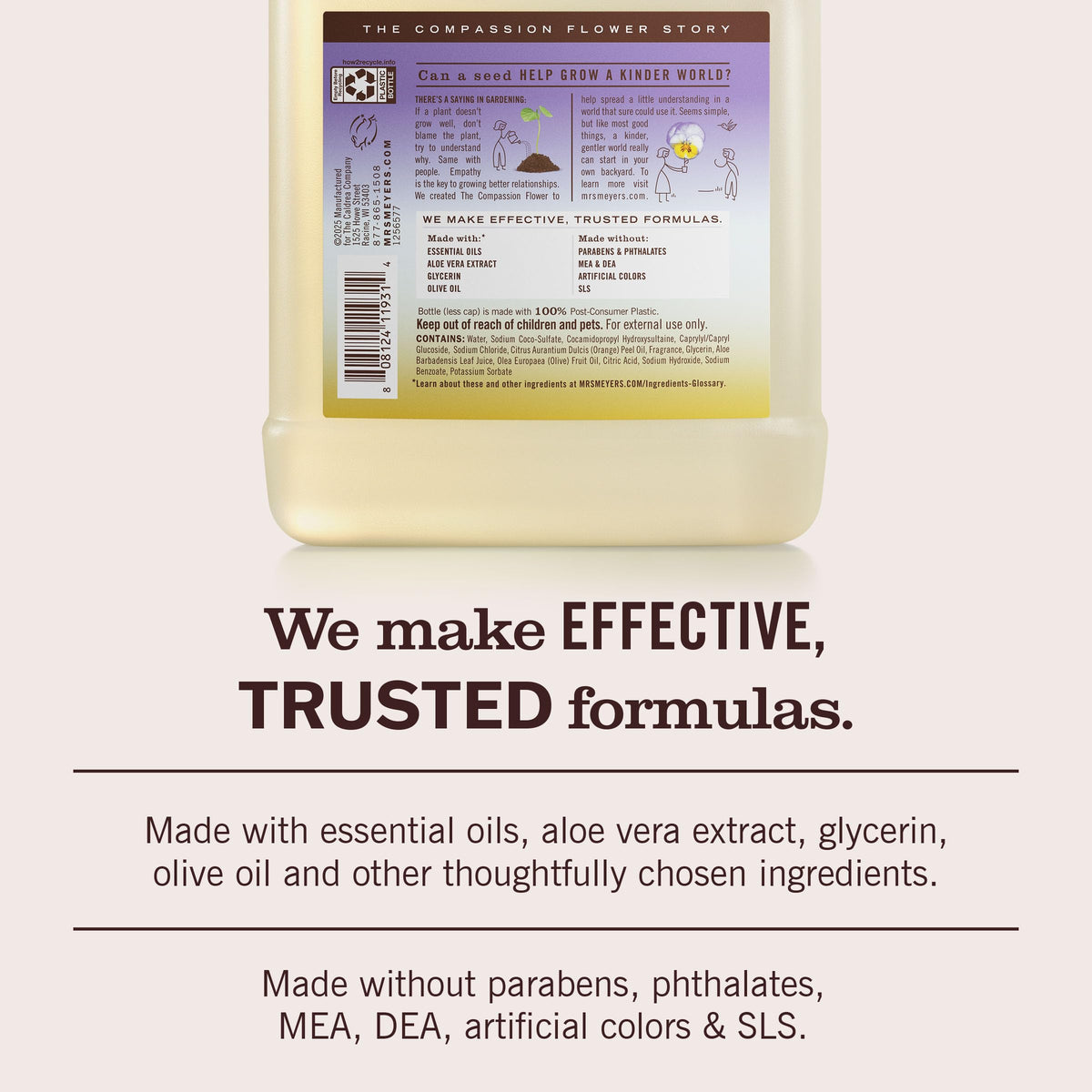 Mrs. Meyer's Clean Day, Hand Soap Refill, Lavender Scent, 33 Fl Oz