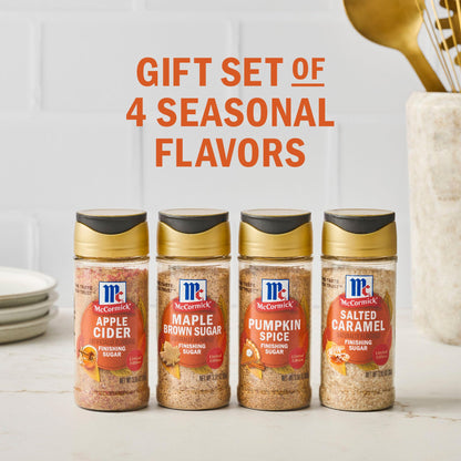 McCormick Finishing Sugar, Pumpkin Spice, Limited Edition, Sweet Blend of Warm Pumpkin Spices, The Perfect Finish for Cookies, Muffins, Pancakes, Bread, and More, 3.66 oz