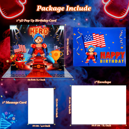 MZD8391 Pop Up Birthday Card with Music, Light, Firework For Men Women