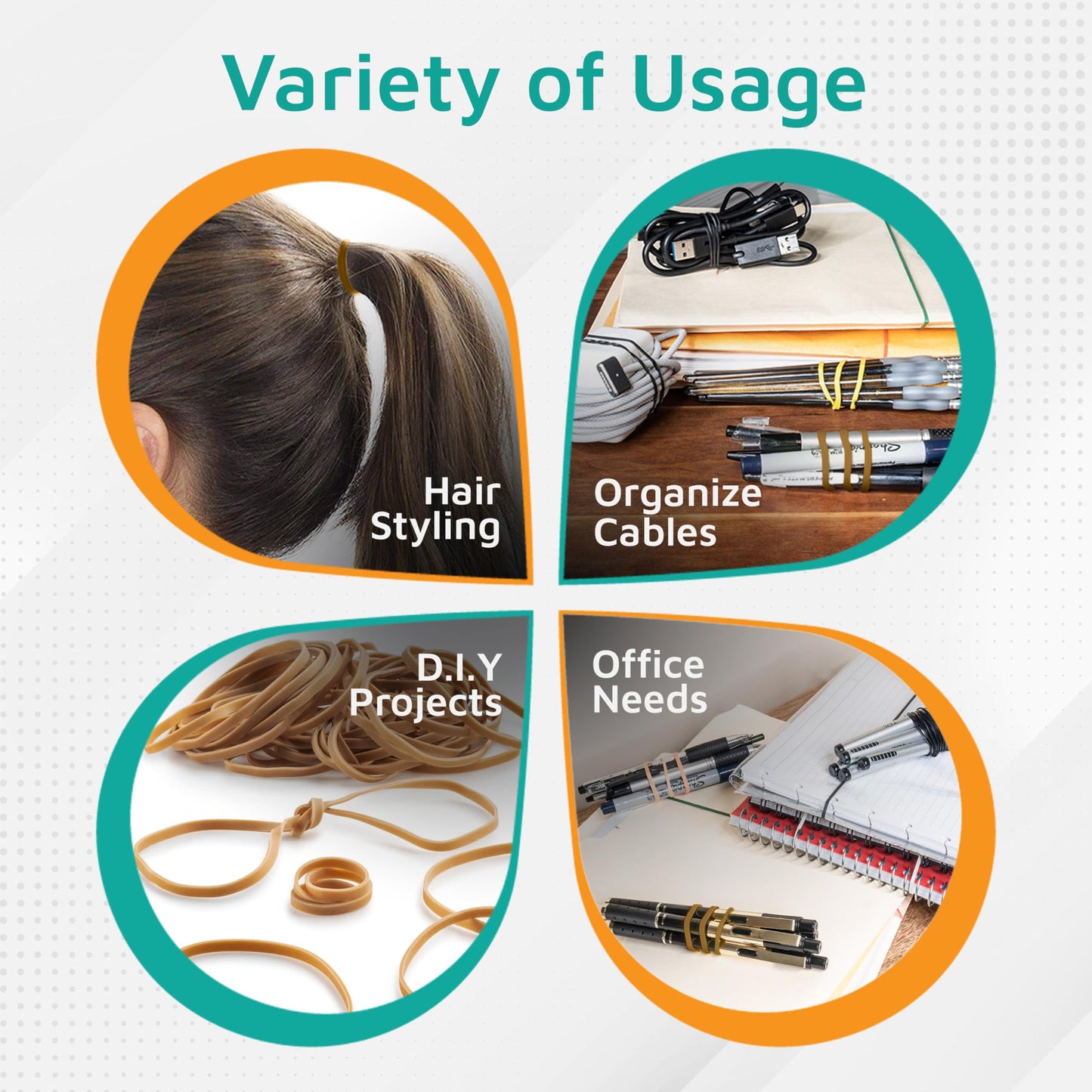 PlasticMill Rubber Bands - #33 Size - Red Rubberbands - 1LB/500 Count