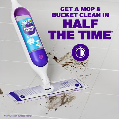 Swiffer Power Mop Refill Solution, Floor Cleaner for Mopping Tile, Vinyl, Laminate, Wood in Home, Bathroom, Kitchen, All Purpose Multi-Surface Solution for Floor Cleaning, Lavender Scent, 50.6oz