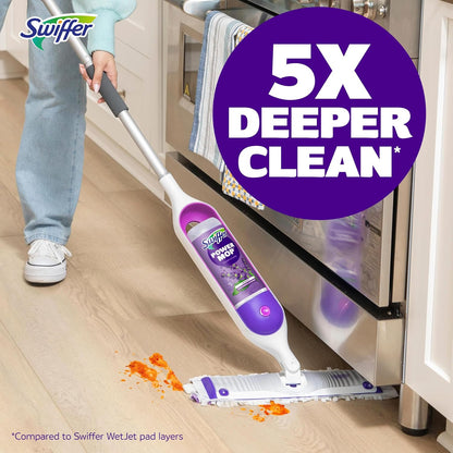 Swiffer Power Mop Refill Solution, Floor Cleaner for Mopping Tile, Vinyl, Laminate, Wood in Home, Bathroom, Kitchen, All Purpose Multi-Surface Solution for Floor Cleaning, Lavender Scent, 50.6oz