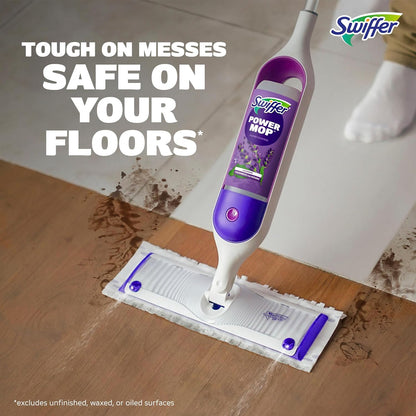 Swiffer Power Mop Refill Solution, Floor Cleaner for Mopping Tile, Vinyl, Laminate, Wood in Home, Bathroom, Kitchen, All Purpose Multi-Surface Solution for Floor Cleaning, Lavender Scent, 50.6oz