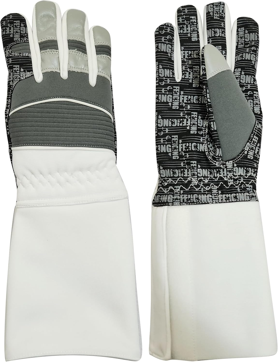 Fencing Glove High Performance Padded, Washable Amara Synthetic Leather, Real Leather for Foil, Epee & Saber, Silicoated Palm Back Neoprene Padded, 350N Cuff Protective Glove.