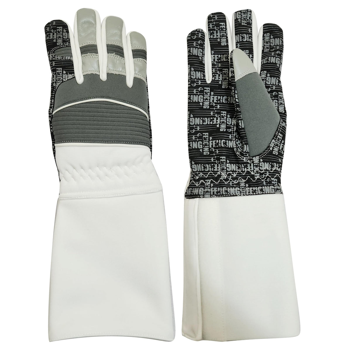 Fencing Glove High Performance Padded, Washable Amara Synthetic Leather, Real Leather for Foil, Epee & Saber, Silicoated Palm Back Neoprene Padded, 350N Cuff Protective Glove.