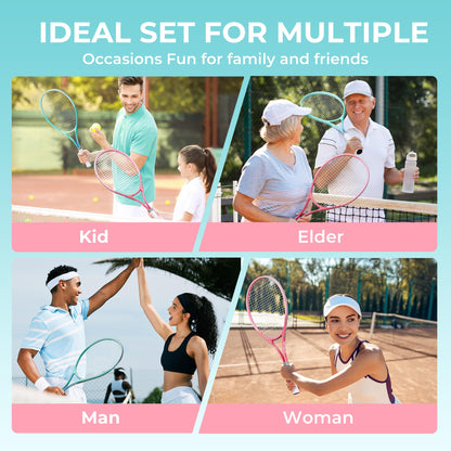 HIRALIY 27-Inch Tennis Racket for Adults with Ball and Carry Bag