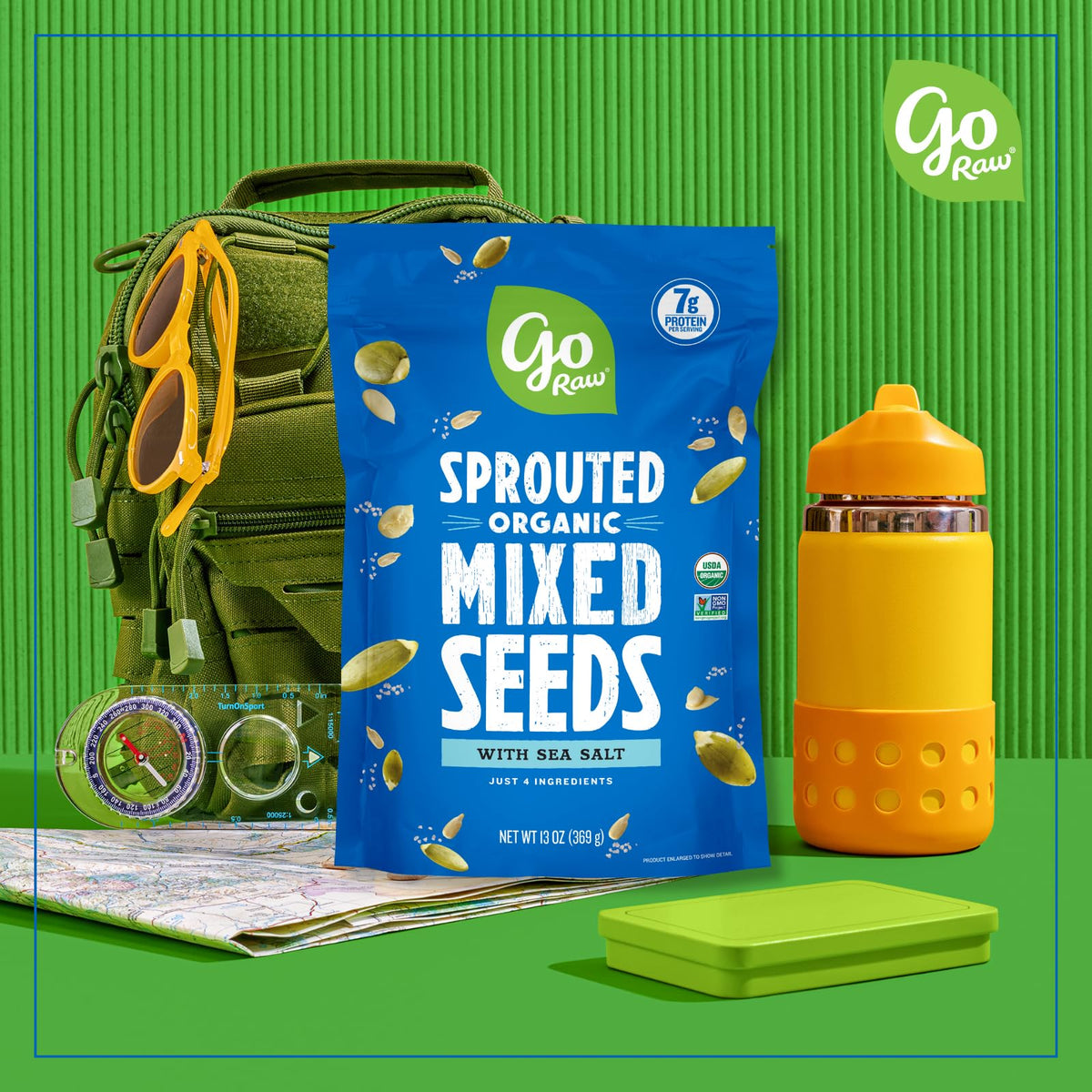 Go Raw Organic Sprouted Pumpkin Seeds - Sea Salted Pepita Snack
