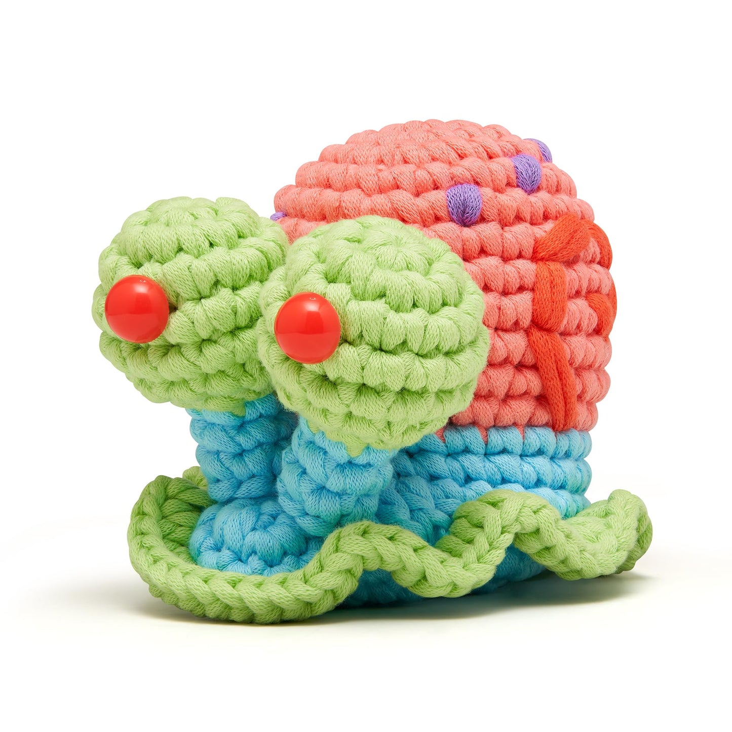 The Woobles Crochet Kit for Beginners – Spongebob Squarepants Craft Kit with Easy Peasy Yarn for Adults & Young Crafters, As Seen On Shark Tank, Step by Step Video Tutorials (Gary The Snail)