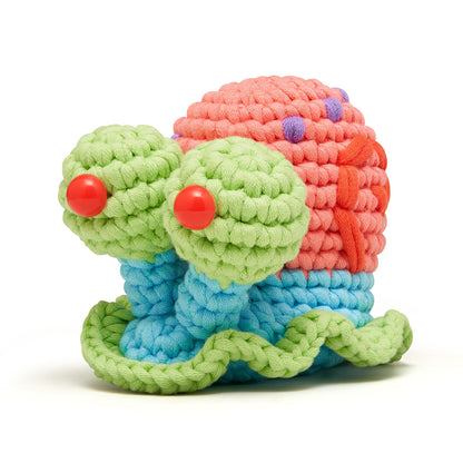 The Woobles Crochet Kit for Beginners – Spongebob Squarepants Craft Kit with Easy Peasy Yarn for Adults & Young Crafters, As Seen On Shark Tank, Step by Step Video Tutorials (Gary The Snail)
