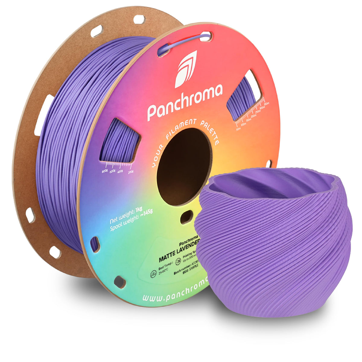 Polymaker Panchroma Matte PLA Filament 1.75mm, 1kg, Charcoal Black