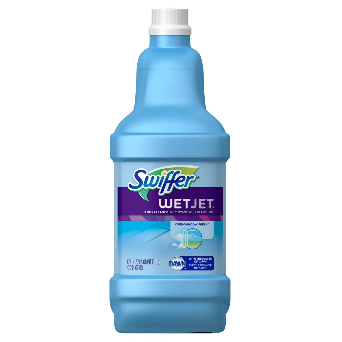 Swiffer WetJet Multi-Purpose Floor Cleaner Solution with Febreze Refill, Hardwood Floor Cleaner, Lavender Scent, 1.25 Liter -42.2 Fl Oz (Pack of 2)