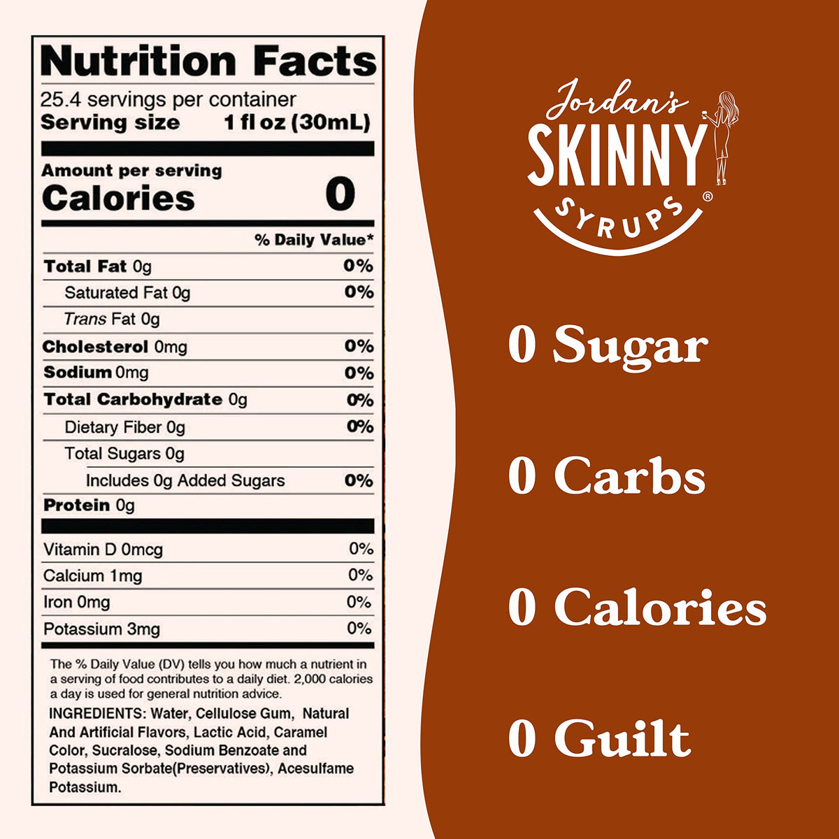 Jordan's Skinny Mixes Pumpkin Caramel Coffee Syrup, 25.4 fl oz