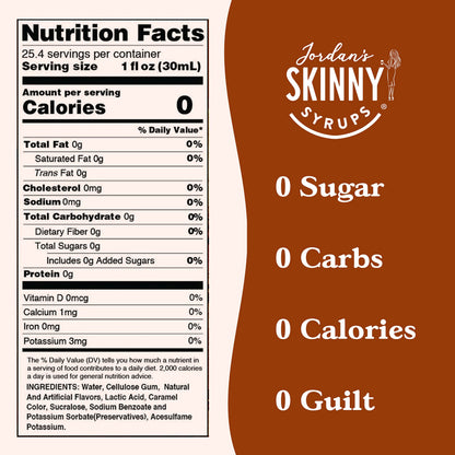Jordan's Skinny Mixes Pumpkin Caramel Coffee Syrup, 25.4 fl oz
