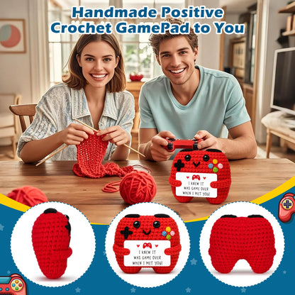 Gamer Gifts for Teen Boy, Positive Crochet Controller Gifts for Son Boyfriend Birthday, Gamer Gift for Teenage Boy, Boy Room Decor, Gaming Accessories for Kids Christmas