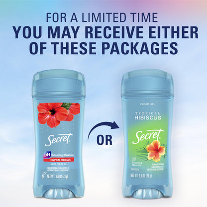 Secret Fresh Antiperspirant Deodorant for Women, 72hr Breathable Sweat & Odor Protection, Instant Freshness & Gentle, PH Balancing Minerals, Clear Gel, Relaxing Lavender Scent, 2.6 oz