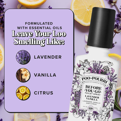 Poo-Pourri Before-You-Go Toilet Spray, Lavender Vanilla, 2 Fl Oz