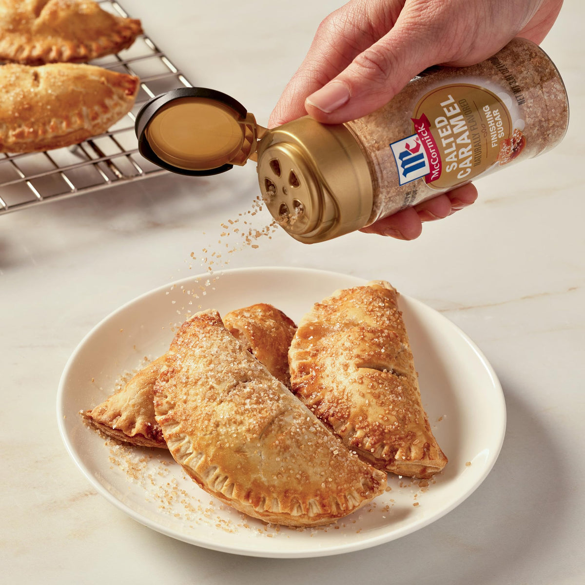 McCormick Finishing Sugar, Pumpkin Spice, Limited Edition, Sweet Blend of Warm Pumpkin Spices, The Perfect Finish for Cookies, Muffins, Pancakes, Bread, and More, 3.66 oz