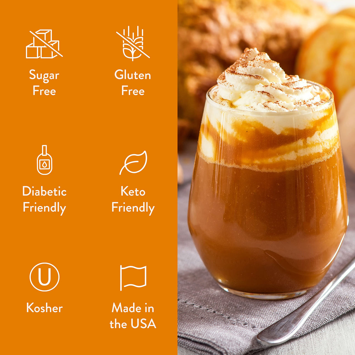 Jordan's Skinny Mixes Pumpkin Caramel Coffee Syrup, 25.4 fl oz