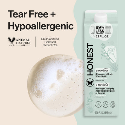The Honest Company Shampoo & Body Wash, Tear-Free, Lavender Calm, 10 fl oz