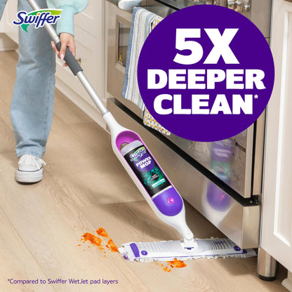 Swiffer Power Mop Refill Solution, Floor Cleaner for Mopping Tile, Vinyl, Laminate, Wood in Home, Bathroom, Kitchen, All Purpose Multi-Surface Solution for Floor Cleaning, Lavender Scent, 50.6oz