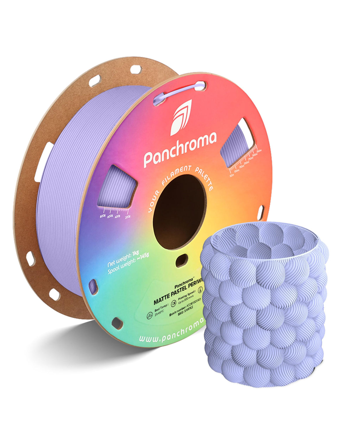 Polymaker Panchroma Matte PLA Filament 1.75mm, 1kg, Charcoal Black