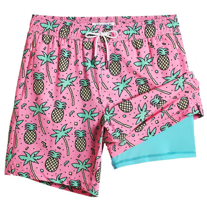 maamgic 2 in 1 Mens Swim Trunks 7 Inch Swim Shorts Swim Suits Board Shorts