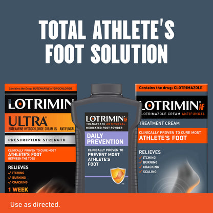 Lotrimin AF Cream: Athlete's Foot 1% Clotrimazole Antifungal Treatment, Clinically Proven Effective, 1.1 Ounce (New Look)