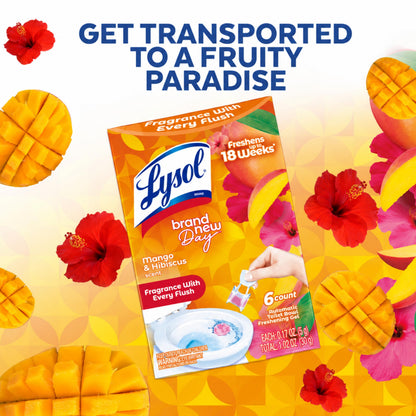 Lysol Click Gel Toilet Bowl Cleaner, Gel Stamp, Lavender, 6 Count