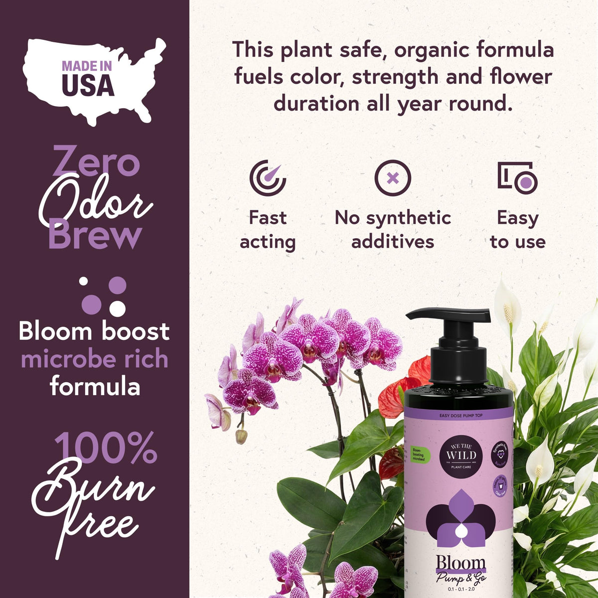 We the Wild Organic Grow Pump & Go | Indoor Plant Food | 16.9 oz