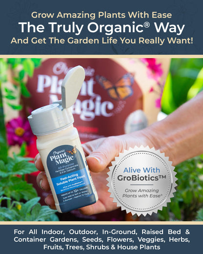 Organic Plant Magic Fertilizer & Plant Food for House Plants & Garden 1/2lb