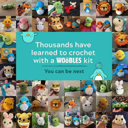 The Woobles Crochet Kit for Beginners – Spongebob Squarepants Craft Kit with Easy Peasy Yarn for Adults & Young Crafters, As Seen On Shark Tank, Step by Step Video Tutorials (Gary The Snail)