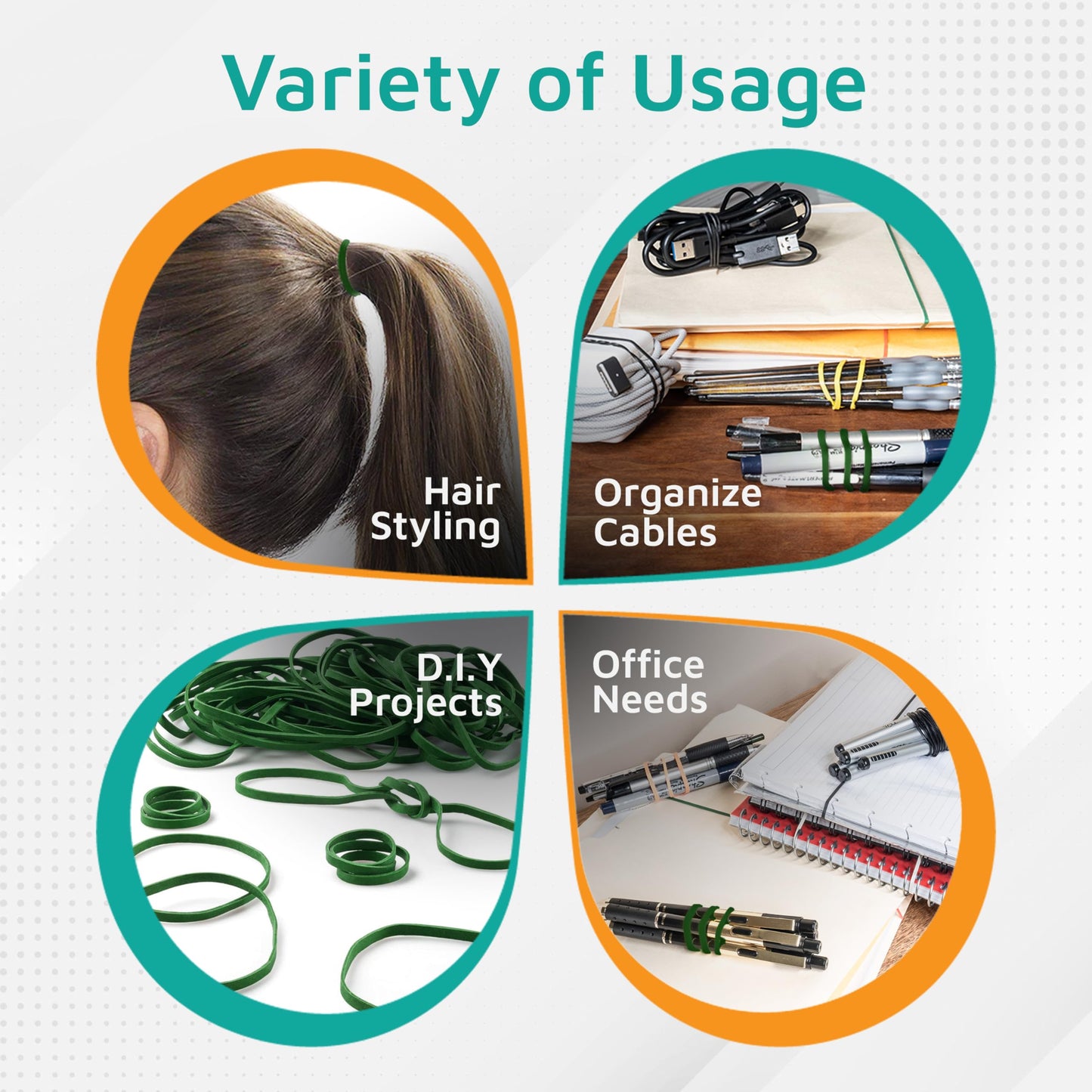 PlasticMill Rubber Bands - #33 Size - Red Rubberbands - 1LB/500 Count