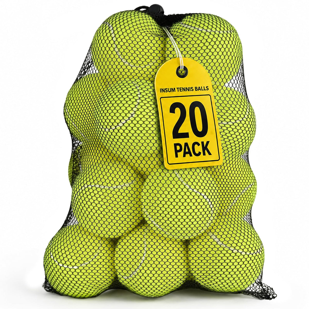 INSUM Tennis Balls, Extra Duty Practice Tennis Balls with Mesh Bag
