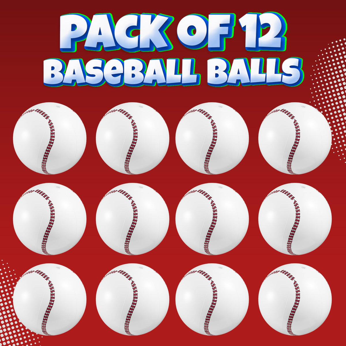 12-Pack Inflatable Soccer Balls 16-inch, Soccer Party Beach Balls Bulk