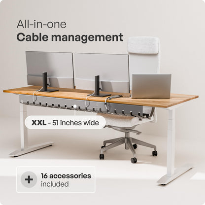 PAMO Cable Management Under Desk, Set of 2 - Black