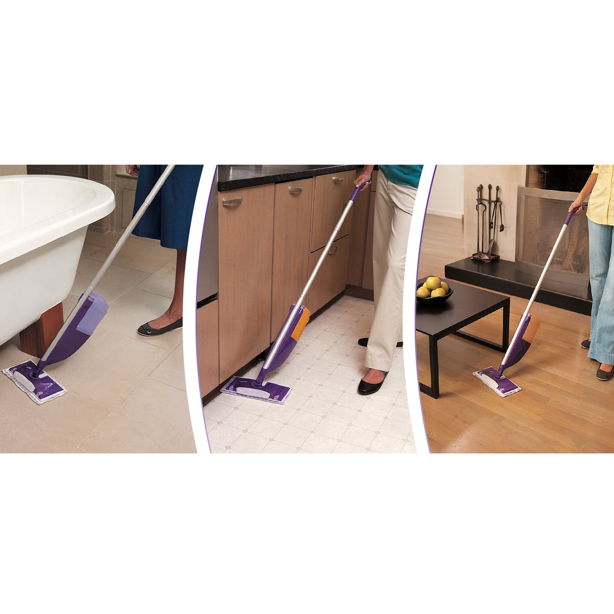 Swiffer WetJet Multi-Purpose Floor Cleaner Solution with Febreze Refill, Hardwood Floor Cleaner, Lavender Scent, 1.25 Liter -42.2 Fl Oz (Pack of 2)