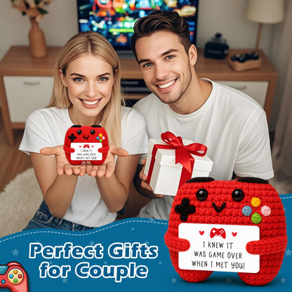 Gamer Gifts for Teen Boy, Positive Crochet Controller Gifts for Son Boyfriend Birthday, Gamer Gift for Teenage Boy, Boy Room Decor, Gaming Accessories for Kids Christmas