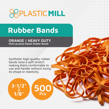 PlasticMill Rubber Bands - #33 Size - Red Rubberbands - 1LB/500 Count